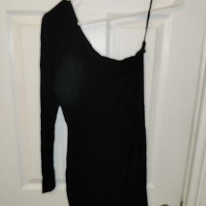 Black one shoulder romper